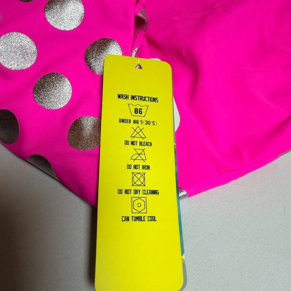NWT CinCili Girls One Piece Swimsuits Crossback Swimwear, Size Medium 8-12 Years